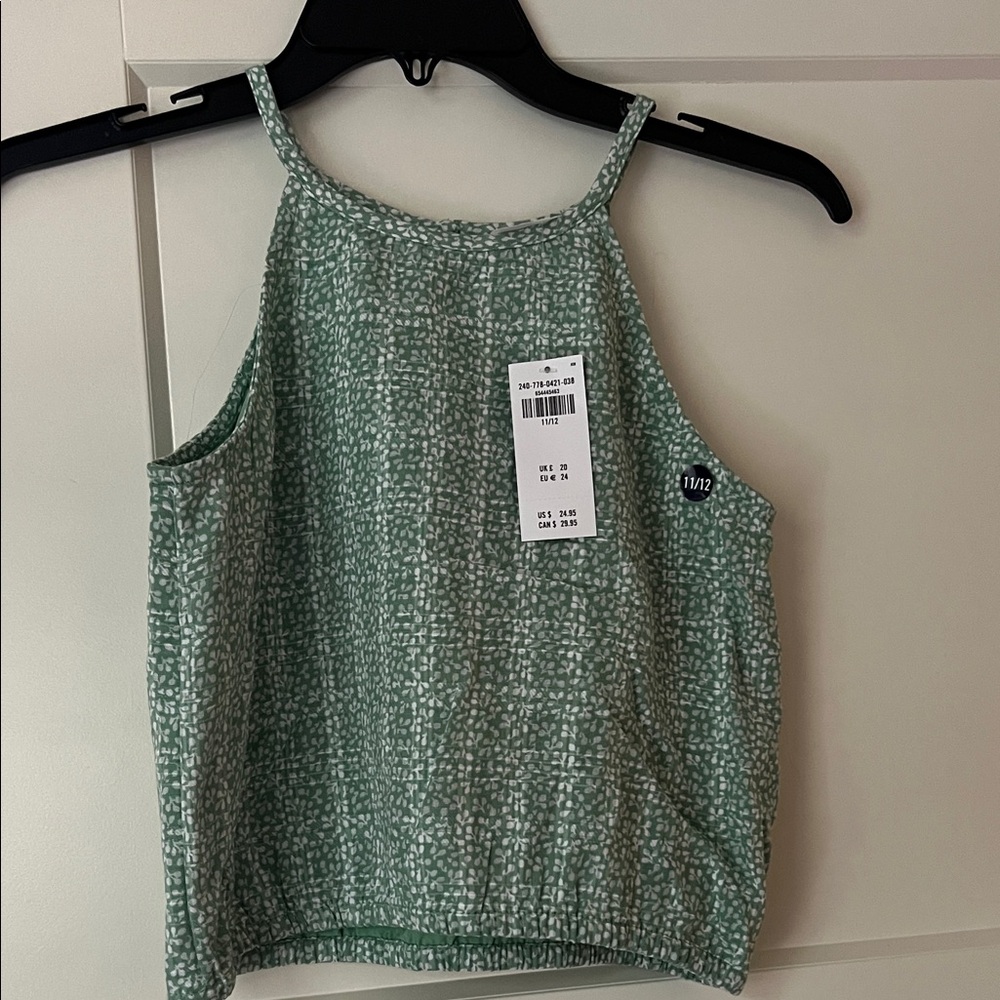 Abercrombie Kids Green Patterned Tank Top